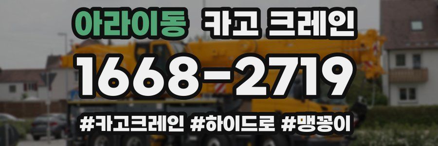 아라이동 크레인 작업