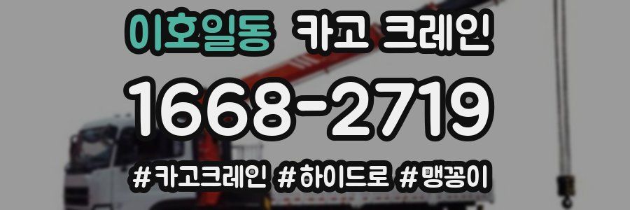 이호일동 크레인 작업