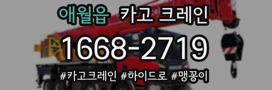 애월읍 크레인 작업