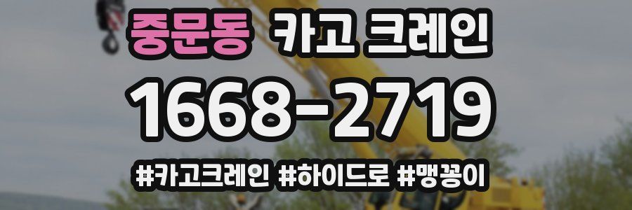 중문동 크레인 작업