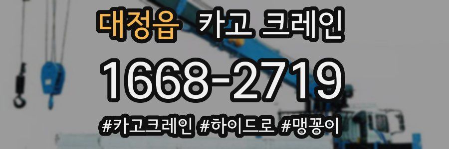 대정읍 크레인 작업