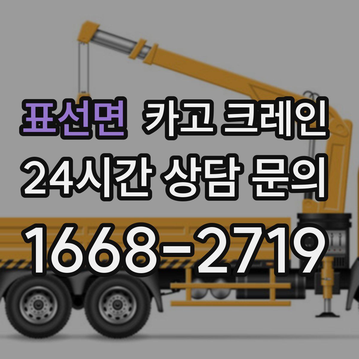 표선면 카고 크레인