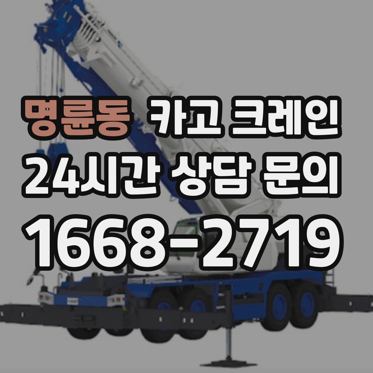 명륜동 카고 크레인