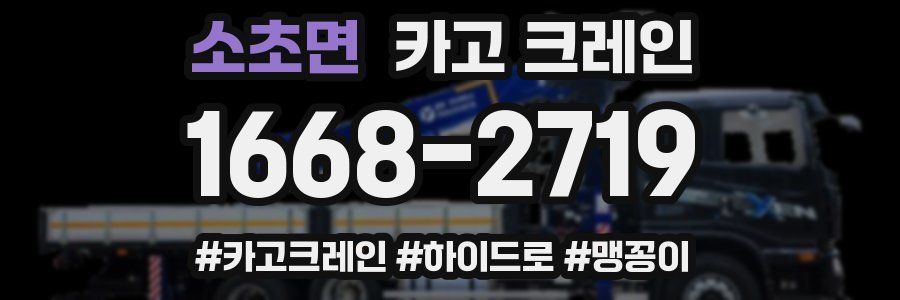 소초면 크레인 작업