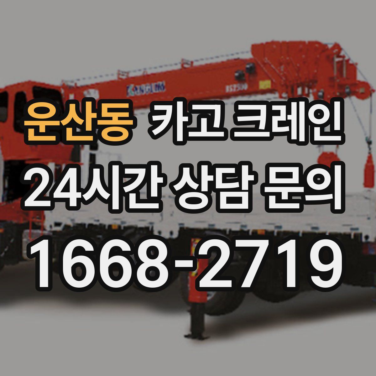 운산동 카고 크레인