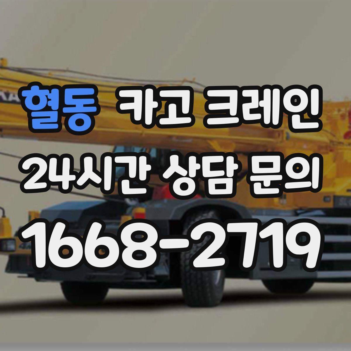 혈동 카고 크레인 바닥 지지력 약한 현장 진행 방법