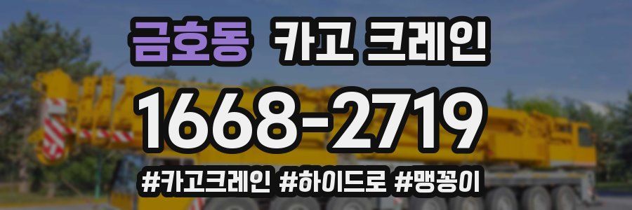 금호동 크레인 작업