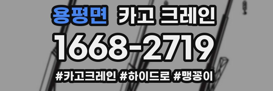 용평면 크레인 작업