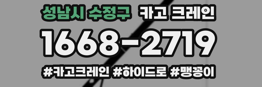 성남시 수정구 크레인 작업