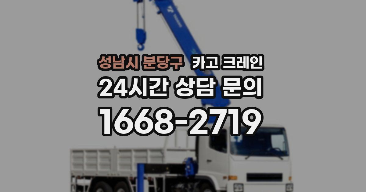 성남시 분당구 크레인