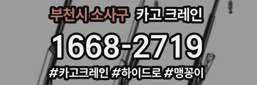 부천시 소사구 크레인 작업