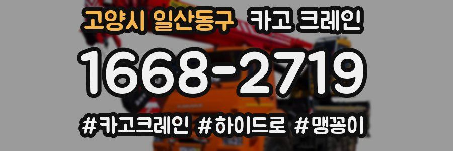 고양시 일산동구 크레인 작업