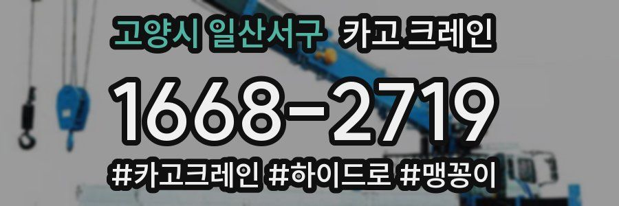 고양시 일산서구 크레인 작업