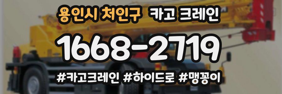 용인시 처인구 크레인 작업