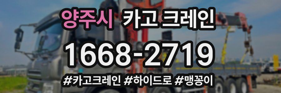 양주시 크레인 작업