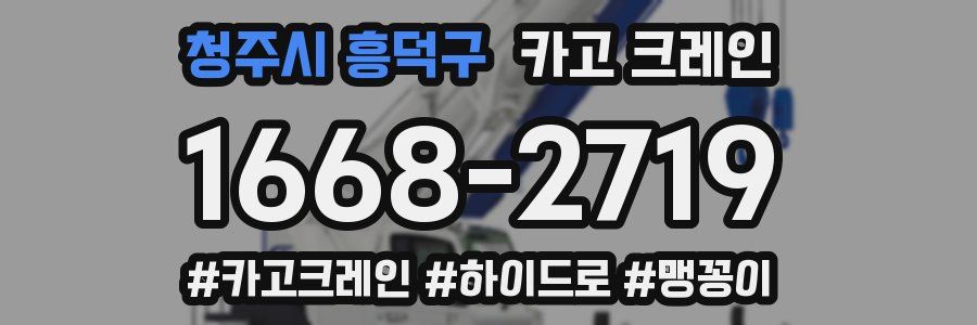 청주시 흥덕구 크레인 작업