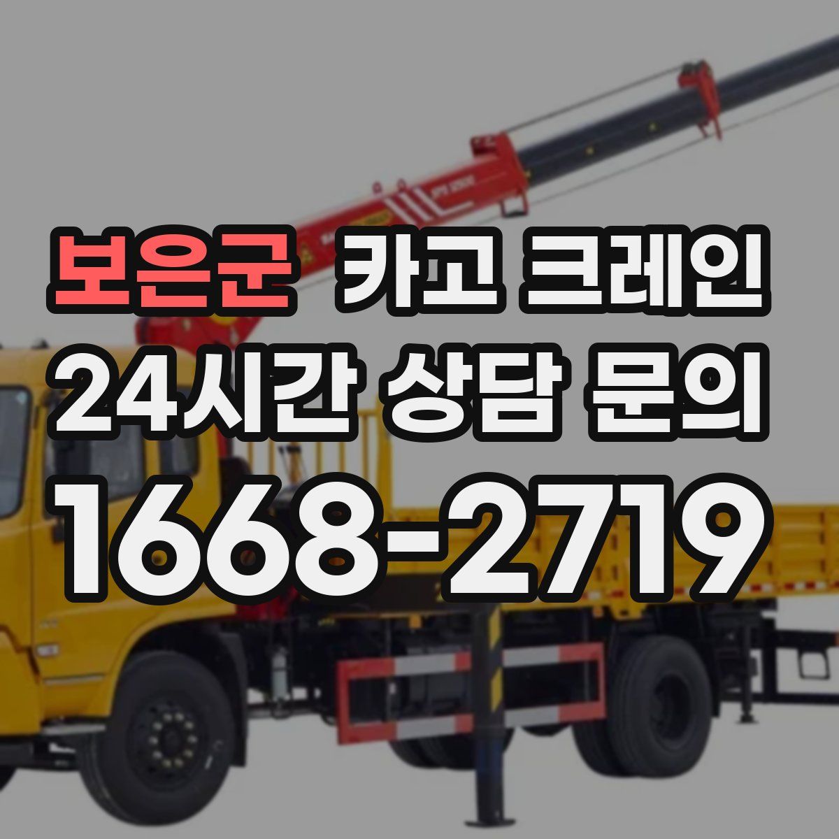 보은군 카고 크레인