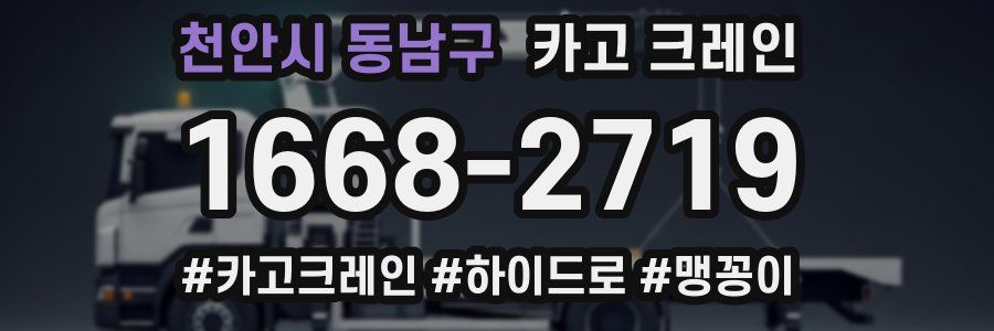 천안시 동남구 크레인 작업