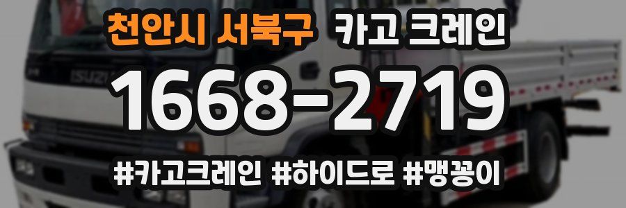 천안시 서북구 크레인 작업