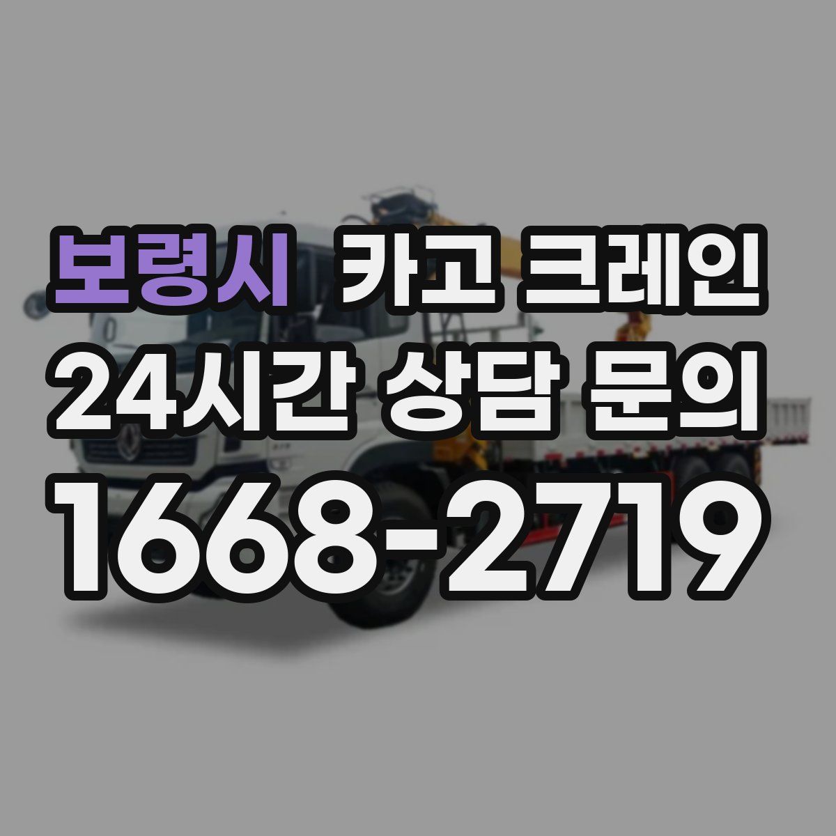 보령시 카고 크레인