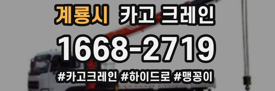 계룡시 크레인 작업