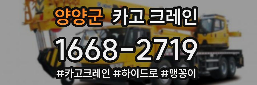 양양군 크레인 작업