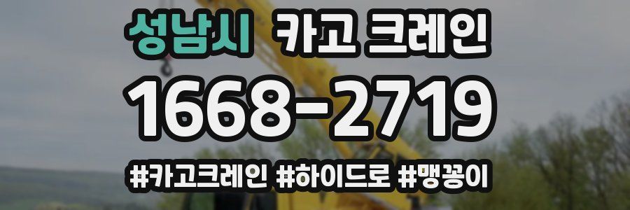 성남시 크레인 작업