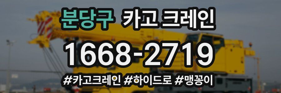 분당구 크레인 작업