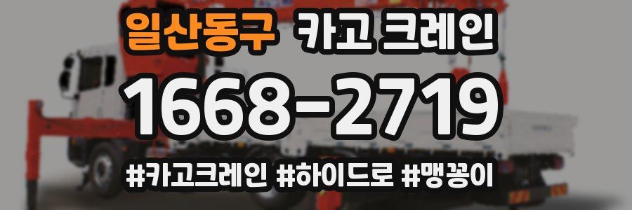 일산동구 크레인 작업