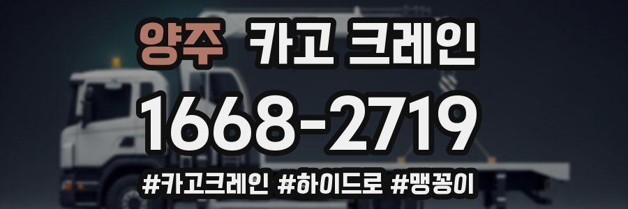 양주 크레인 작업