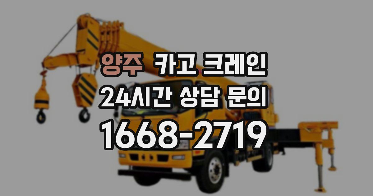 양주 크레인