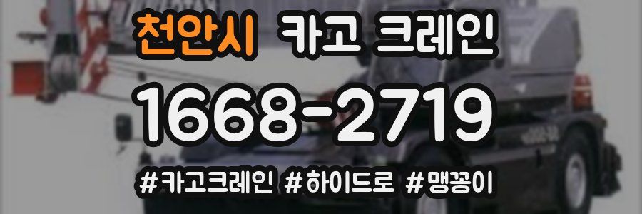 천안시 크레인 작업