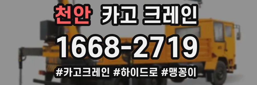 천안 크레인 작업