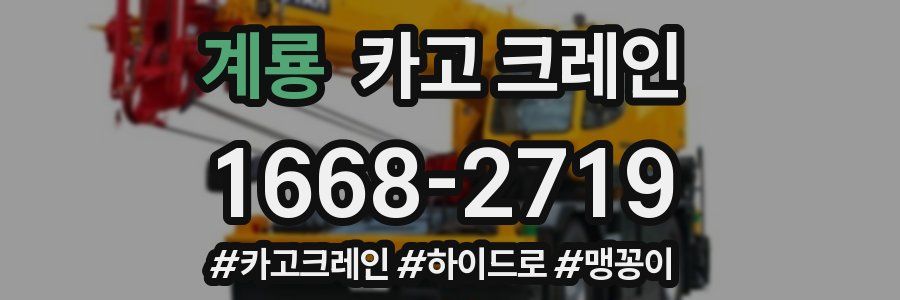 계룡 크레인 작업