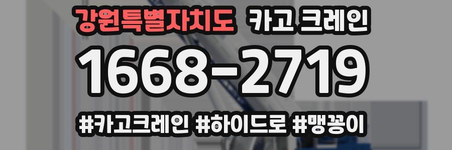 강원특별자치도 크레인 작업