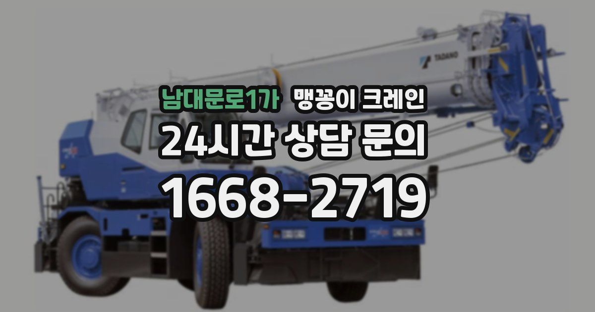 남대문로1가 맹꽁이 크레인