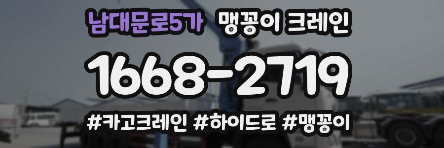 남대문로5가 맹꽁이 크레인