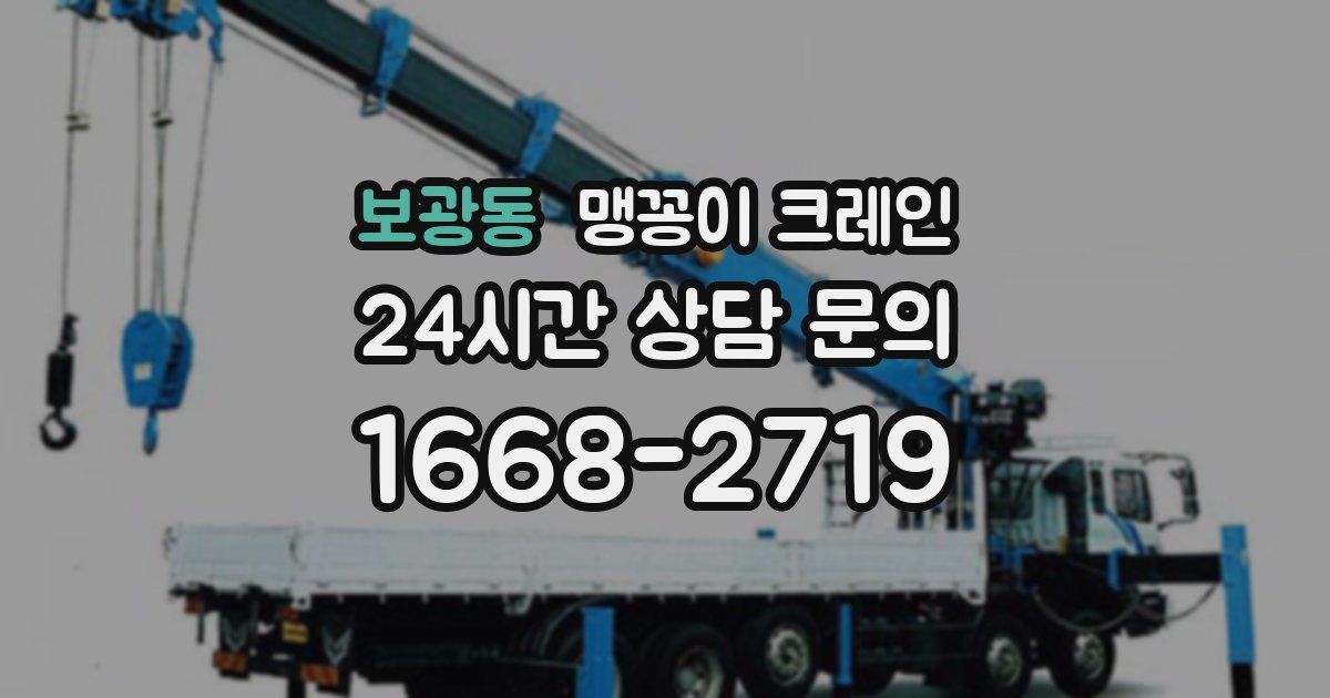 보광동 맹꽁이 크레인