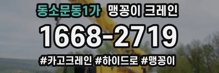 동소문동1가 맹꽁이 크레인