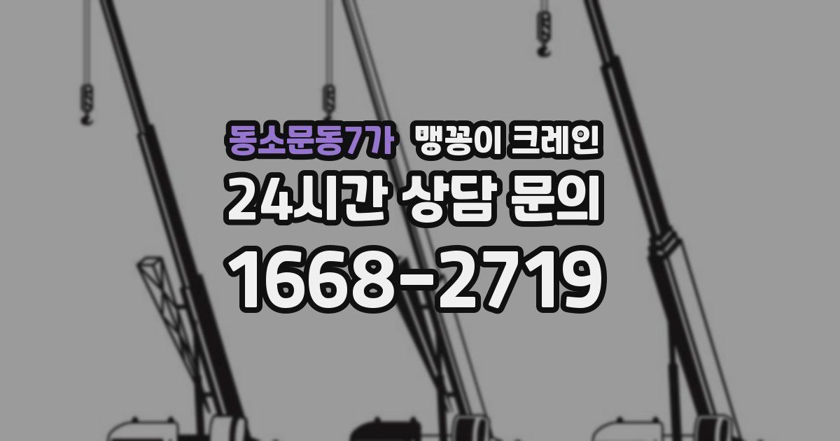동소문동7가 맹꽁이 크레인