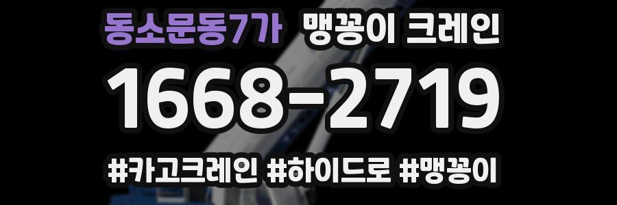 동소문동7가 맹꽁이 크레인