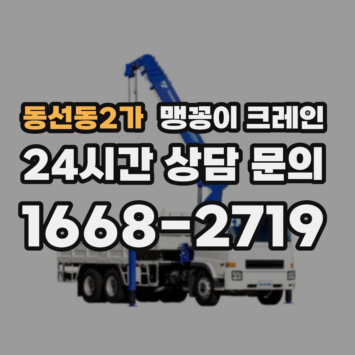 동선동2가 맹꽁이 크레인