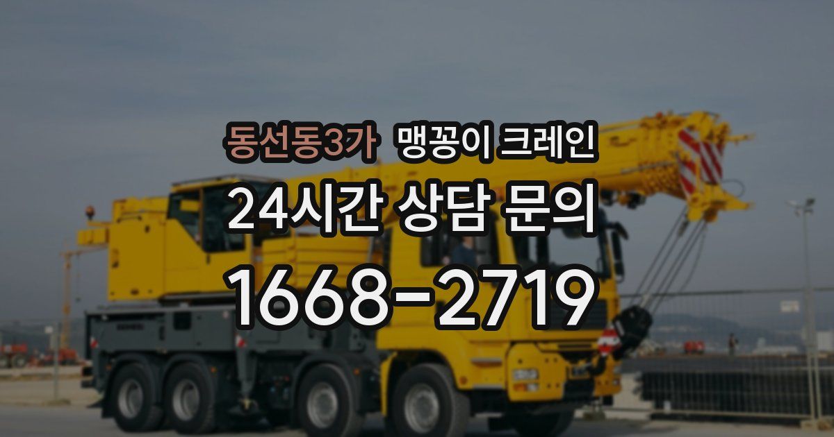 동선동3가 맹꽁이 크레인