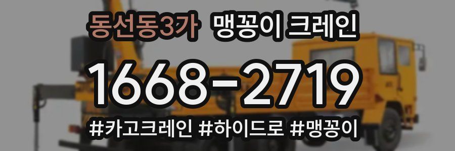동선동3가 맹꽁이 크레인