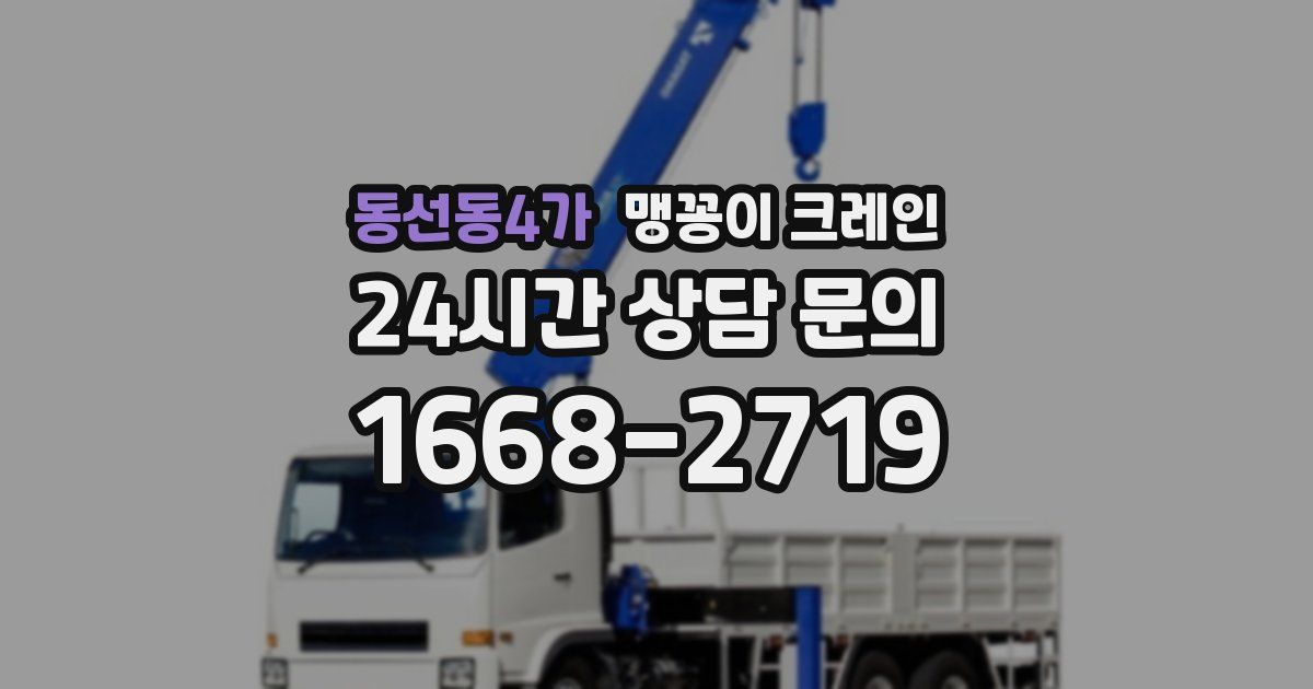 동선동4가 맹꽁이 크레인