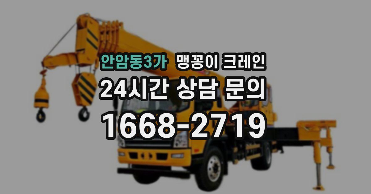 안암동3가 맹꽁이 크레인