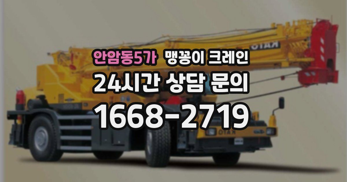 안암동5가 맹꽁이 크레인