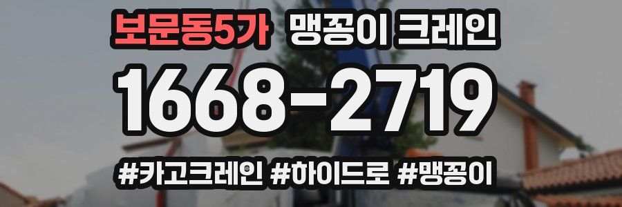 보문동5가 맹꽁이 크레인