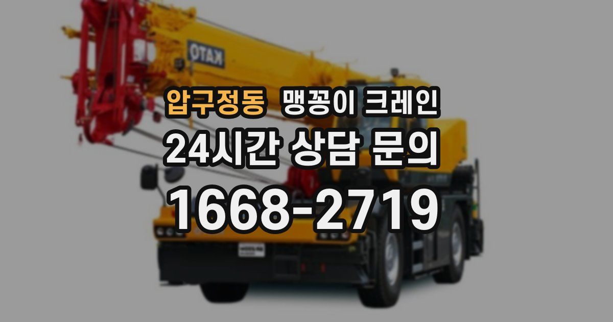 압구정동 맹꽁이 크레인