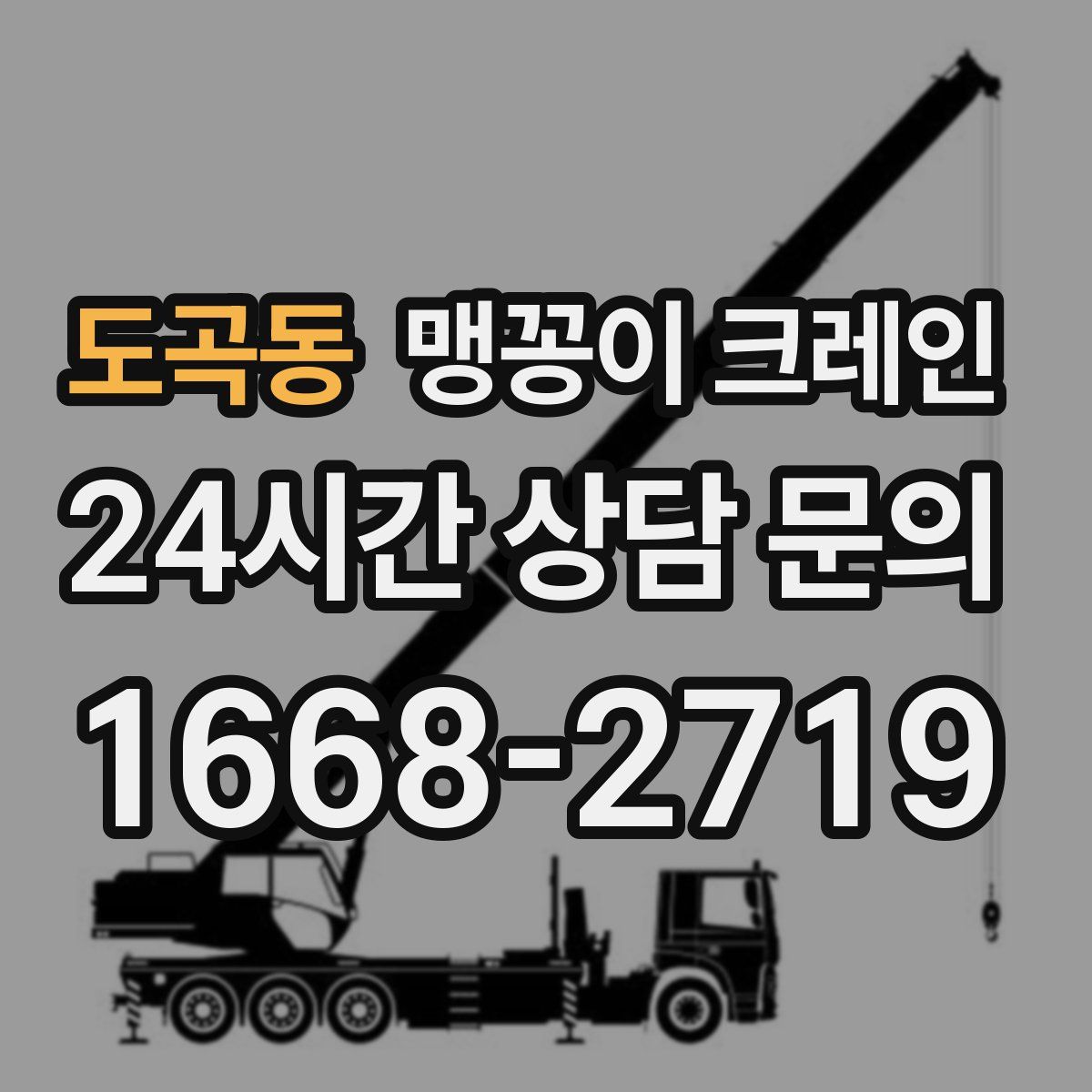 도곡동 맹꽁이 크레인